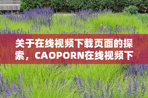 CAOPORN在线视频下载体验图片