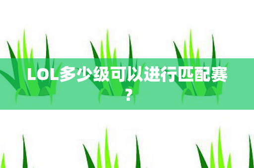 LOL多少级可以进行匹配赛图片