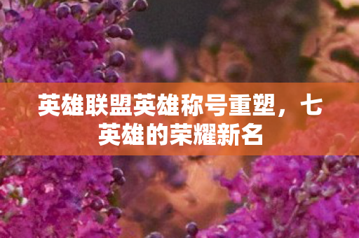 英雄联盟英雄称号重塑，七英雄的荣耀新名