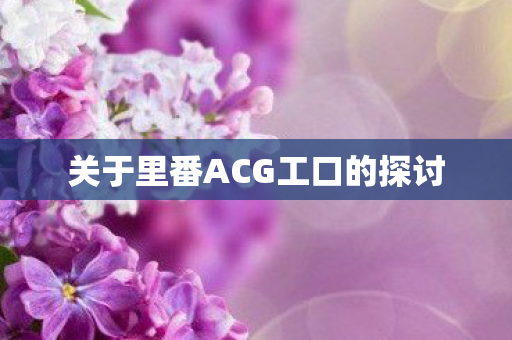 关于里番ACG工口的探讨图片