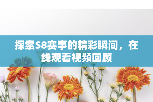 探索S8赛事的精彩瞬间图片