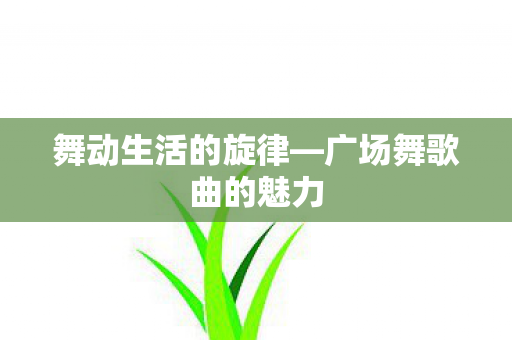 广场舞歌曲的魅力图片