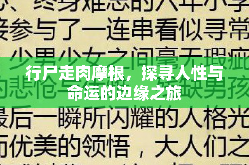 探寻人性与命运的边缘之旅图片