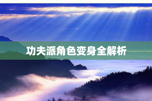 功夫派角色变身全解析图片