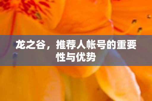 推荐人帐号的重要性与优势图片