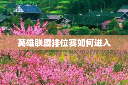 英雄联盟排位赛如何进入图片