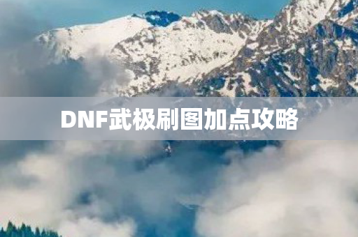 DNF武极刷图加点攻略图片