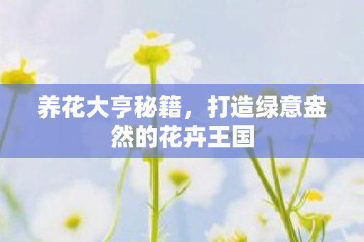 打造绿意盎然的花卉王国图片
