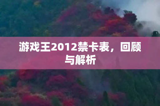 游戏王2012禁卡表图片