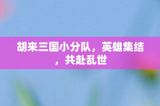 胡来三国小分队图片