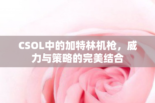 CSOL中的加特林机枪图片