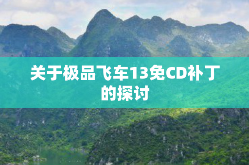 关于极品飞车13免CD补丁的探讨图片