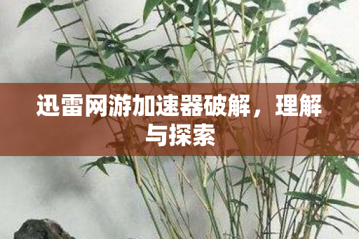 迅雷网游加速器破解图片
