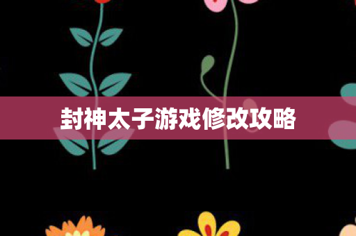 封神太子游戏修改攻略图片