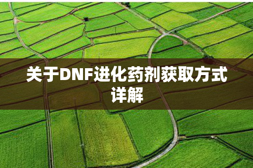 关于DNF进化药剂获取方式详解图片