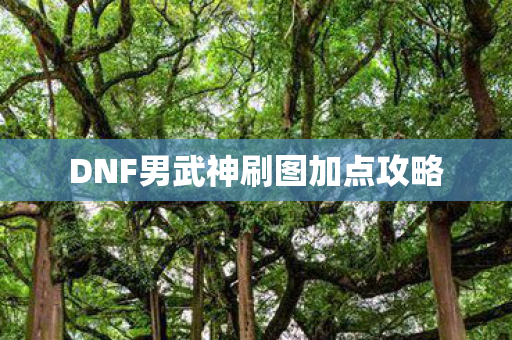 DNF男武神刷图加点攻略图片
