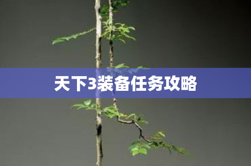 天下3装备任务攻略图片