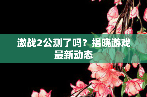 揭晓游戏最新动态图片