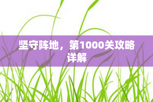 第1000关攻略详解图片
