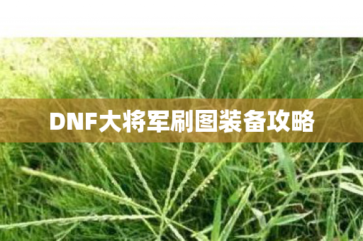 DNF大将军刷图装备攻略图片