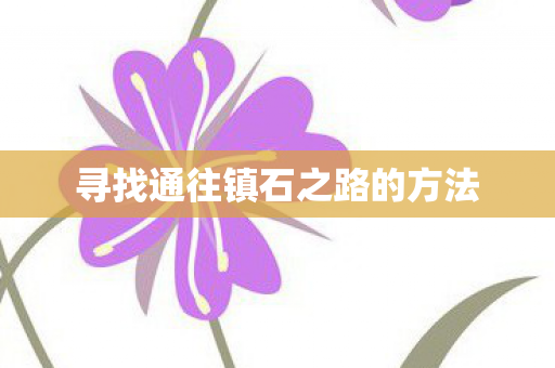 寻找通往镇石之路的方法图片