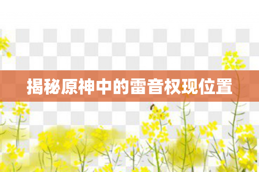 揭秘原神中的雷音权现位置图片