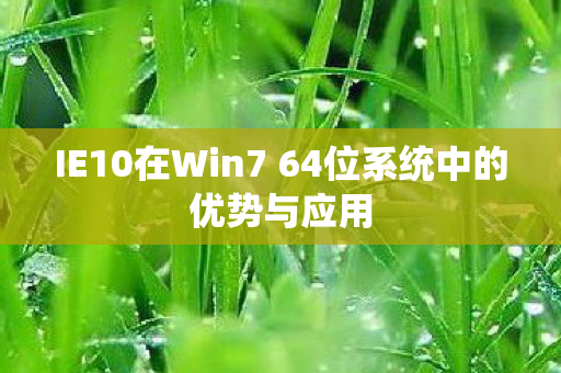 IE10在Win7 64位系统中的优势与应用图片