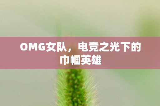 电竞之光下的巾帼英雄图片
