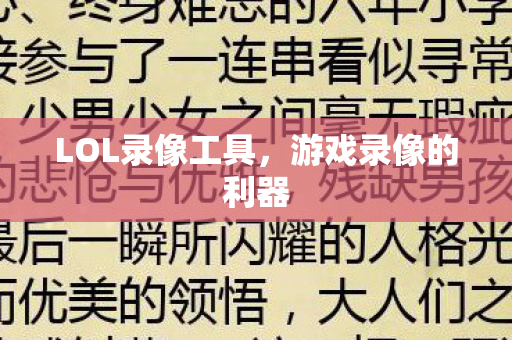 LOL录像工具图片