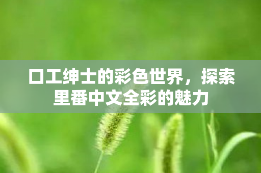 探索里番中文全彩的魅力图片