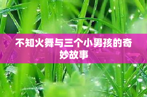 不知火舞与三个小男孩的奇妙故事图片