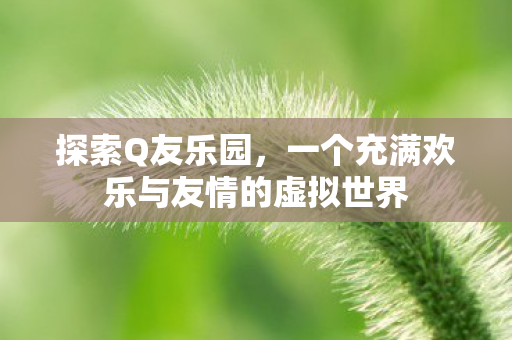 一个充满欢乐与友情的虚拟世界图片