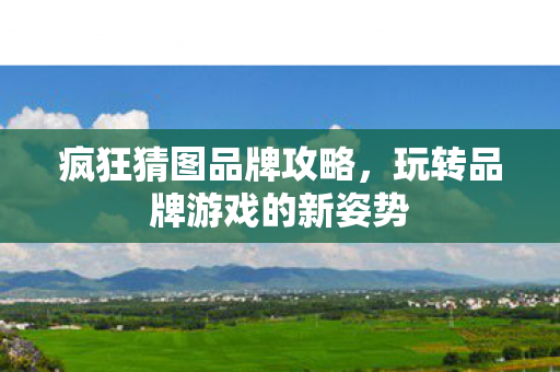 玩转品牌游戏的新姿势图片