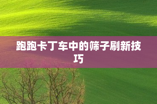 跑跑卡丁车中的筛子刷新技巧图片