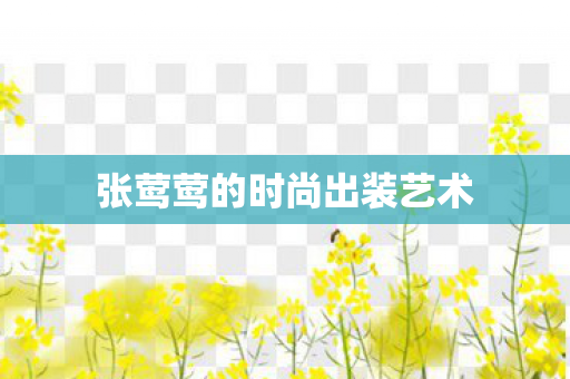 张莺莺的时尚出装艺术图片