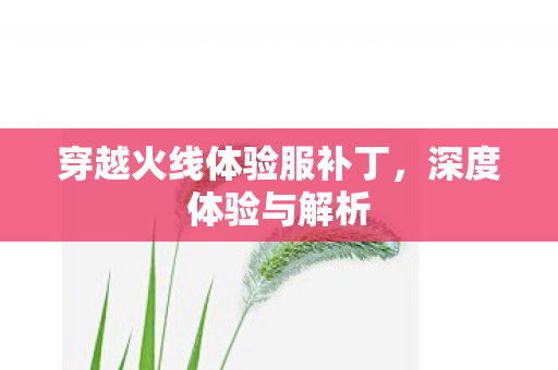 穿越火线体验服补丁图片