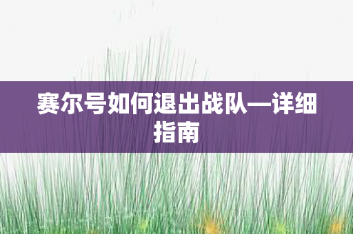 赛尔号如何退出战队图片
