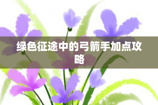 绿色征途中的弓箭手加点攻略图片