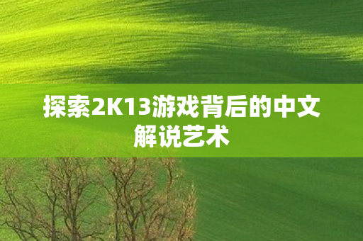 探索2K13游戏背后的中文解说艺术图片