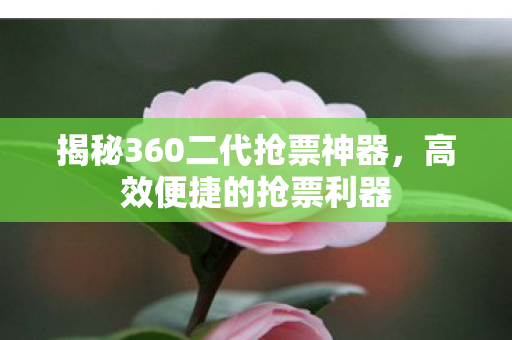 揭秘360二代抢票神器图片