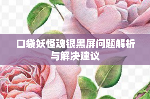 口袋妖怪魂银黑屏问题解析与解决建议图片