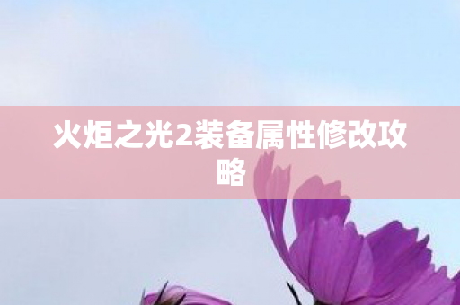 火炬之光2装备属性修改攻略图片