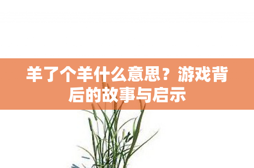 游戏背后的故事与启示图片