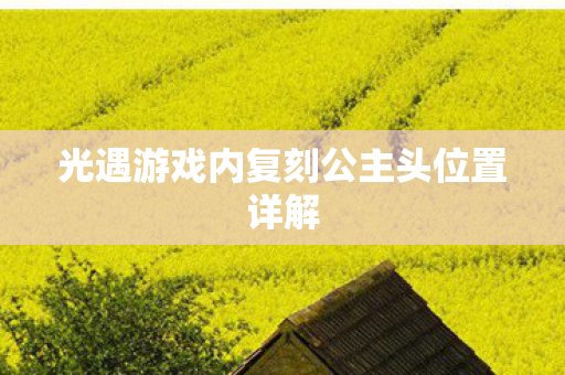 光遇游戏内复刻公主头位置详解图片