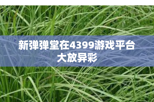 新弹弹堂在4399游戏平台大放异彩图片