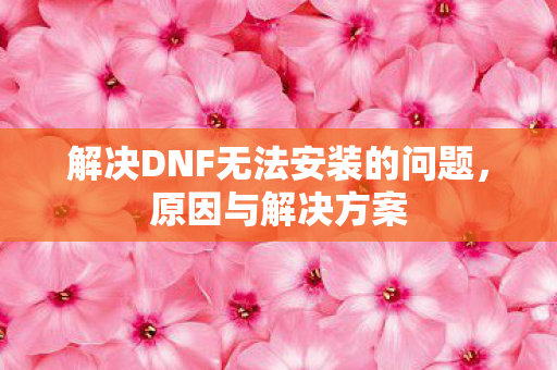 解决DNF无法安装的问题图片