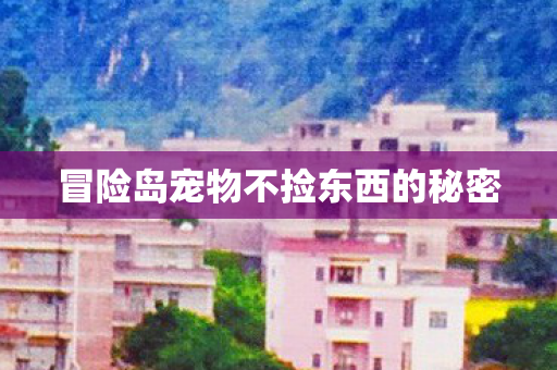 冒险岛宠物不捡东西的秘密图片