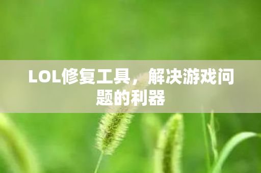 解决游戏问题的利器图片