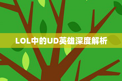 LOL中的UD英雄深度解析图片