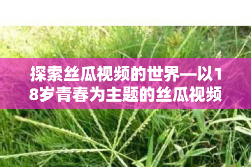 以18岁青春为主题的丝瓜视频解析图片